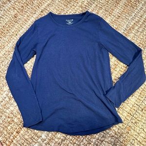 ORVIS perfect fit classic tee navy long sleeve